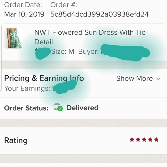 NWT Flowered Sun Dress With Tie Detail - Picture 8 of 8